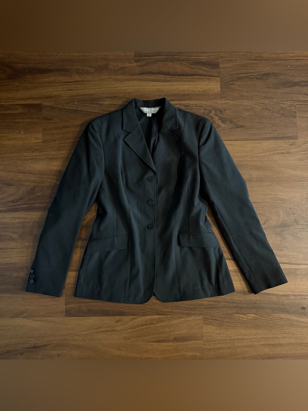 Women’s Size 8R Black RJ Classics Horseback Riding Show Coat. Good Condition.